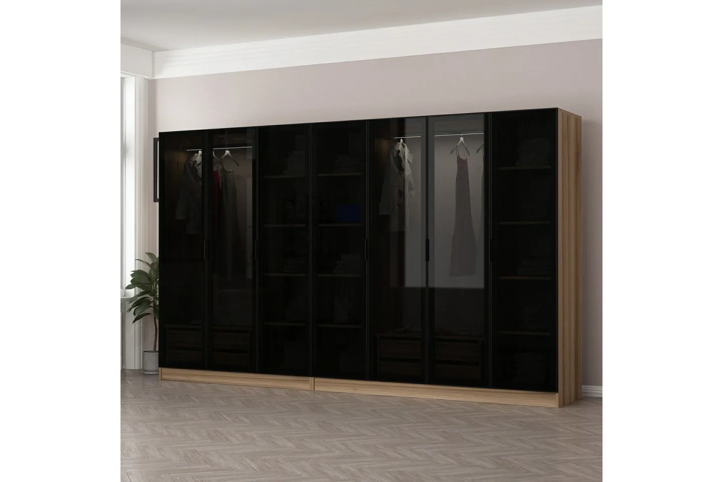 Fruitland Garderob 315 cm - Ek