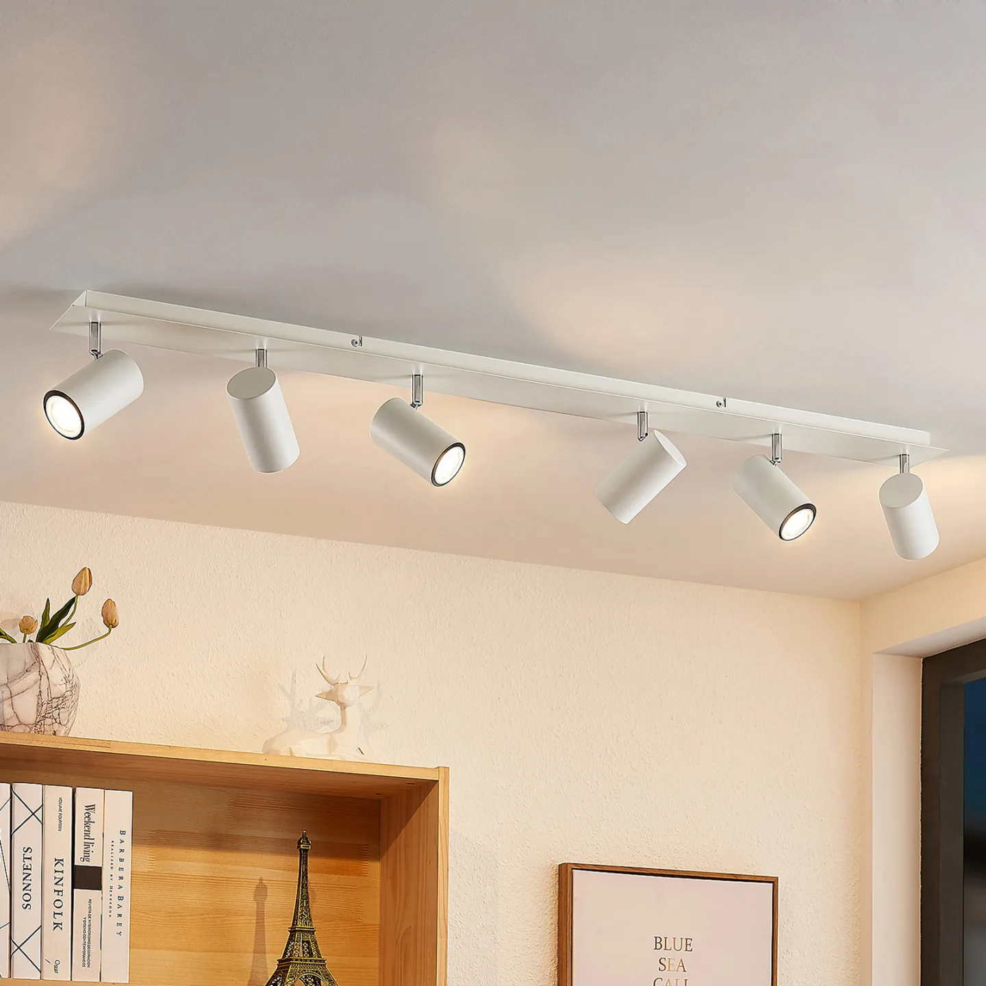 Joffrey 6 Deckenleuchte White - Lindby - Wohnzimmer - Modern - Metall - Mehrflammig