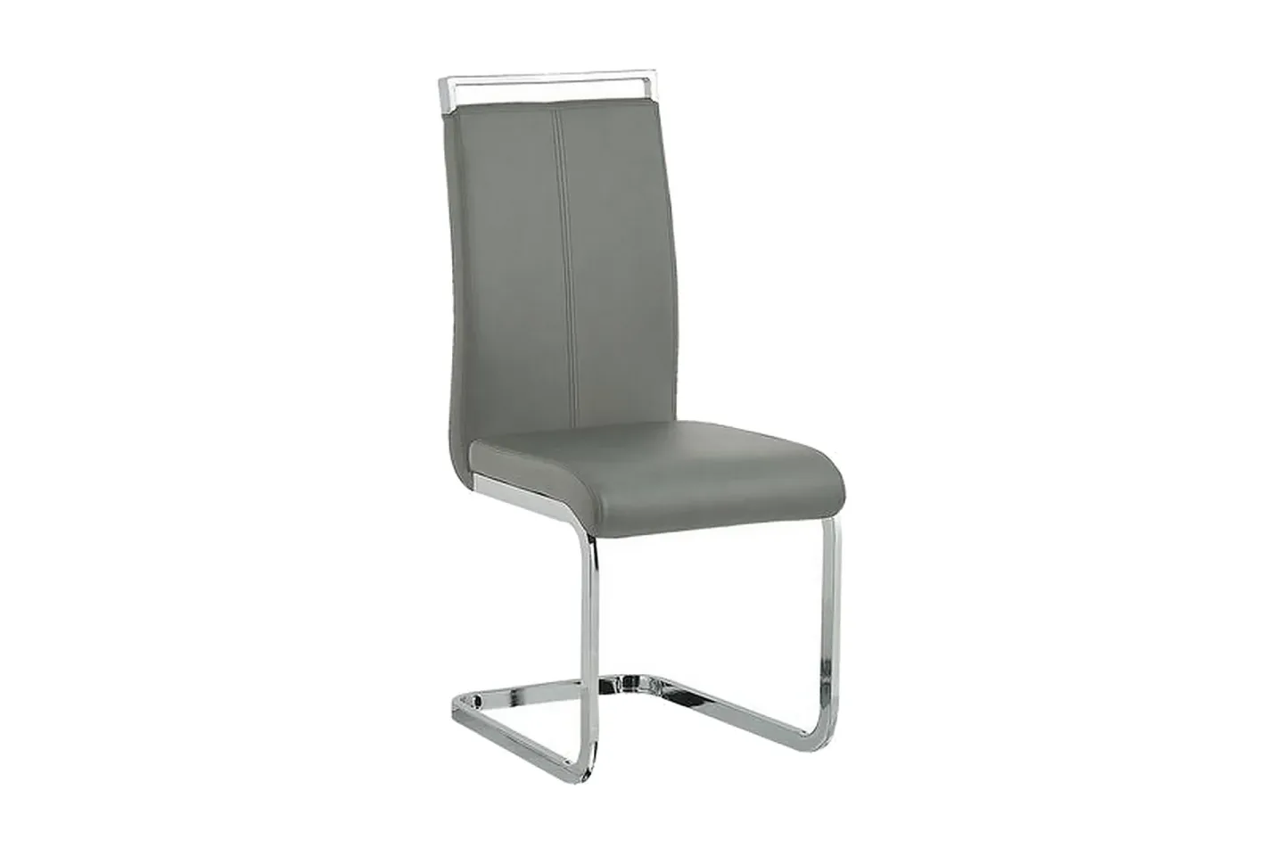 Greedin Matstol 2-pack - Konstläder/Grå