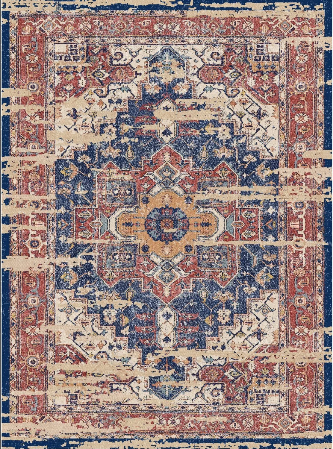 Wilton-teppe - Darnah (rød/multi) (Størrelse: 200 x 280 cm)