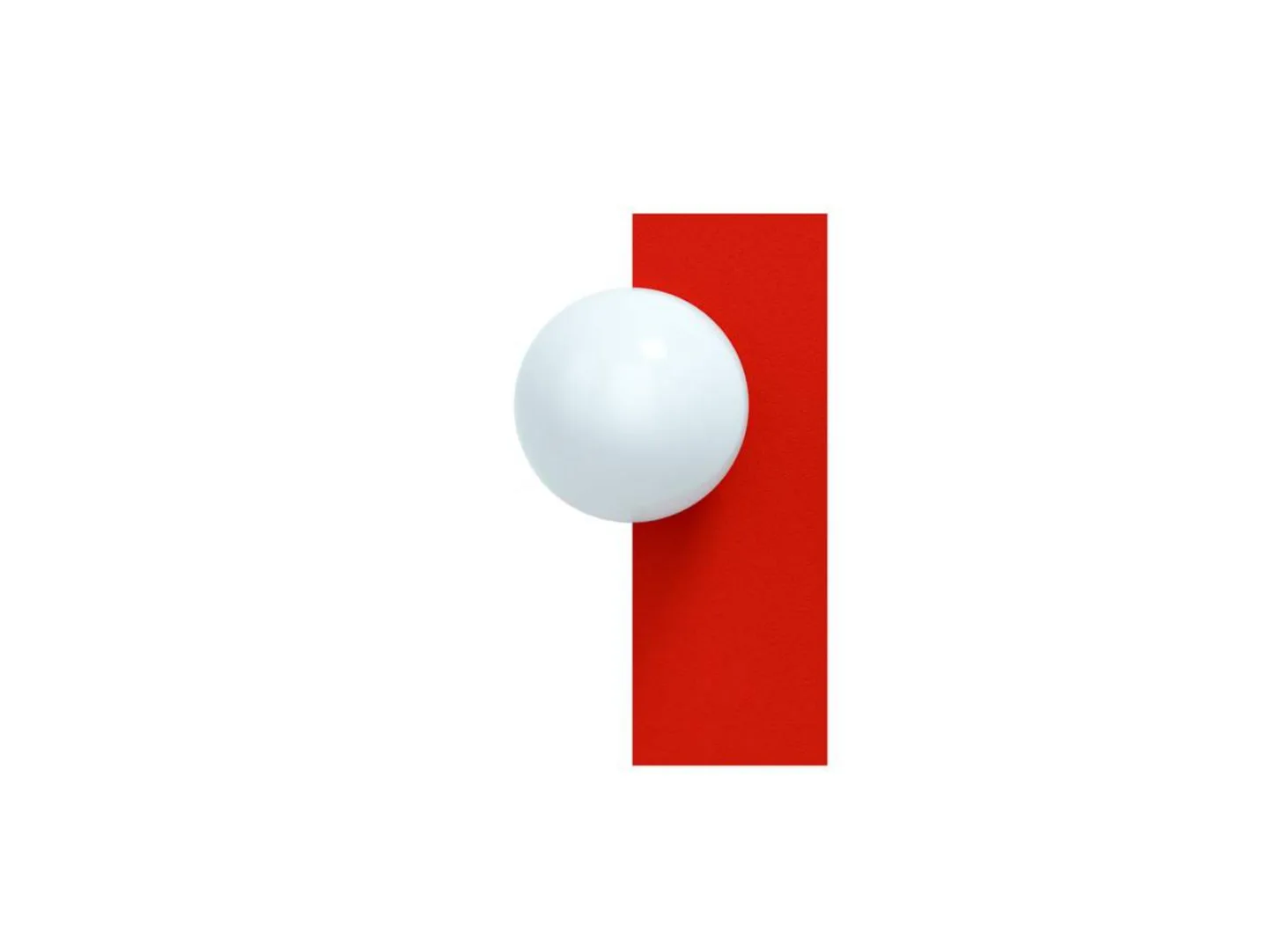 Candy Big Rectangle S Wandleuchte, rot - Swedish Ninja - Wohnzimmer - Metall