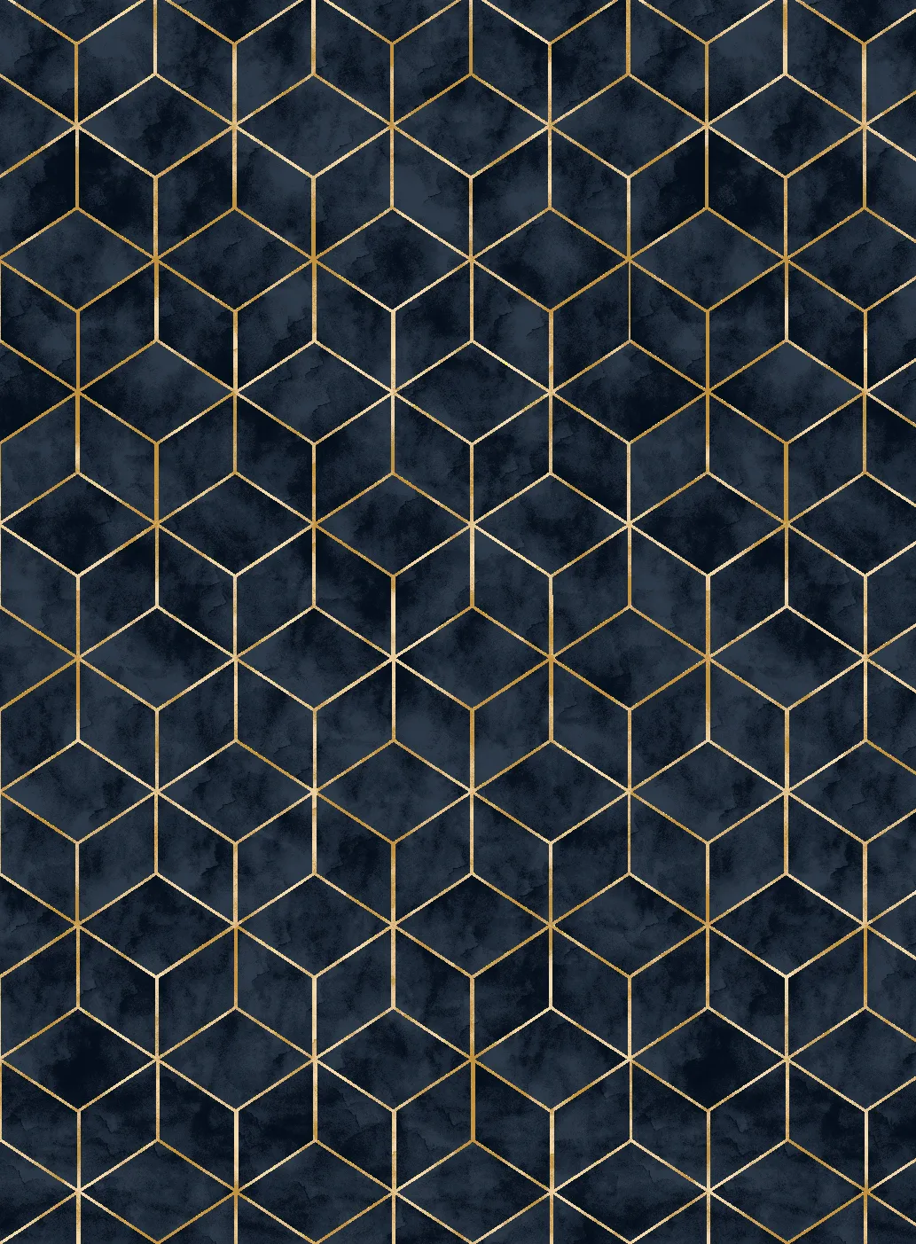 Wilton-teppe - Remy (mørkeblå) (Størrelse: 160 x 230 cm)