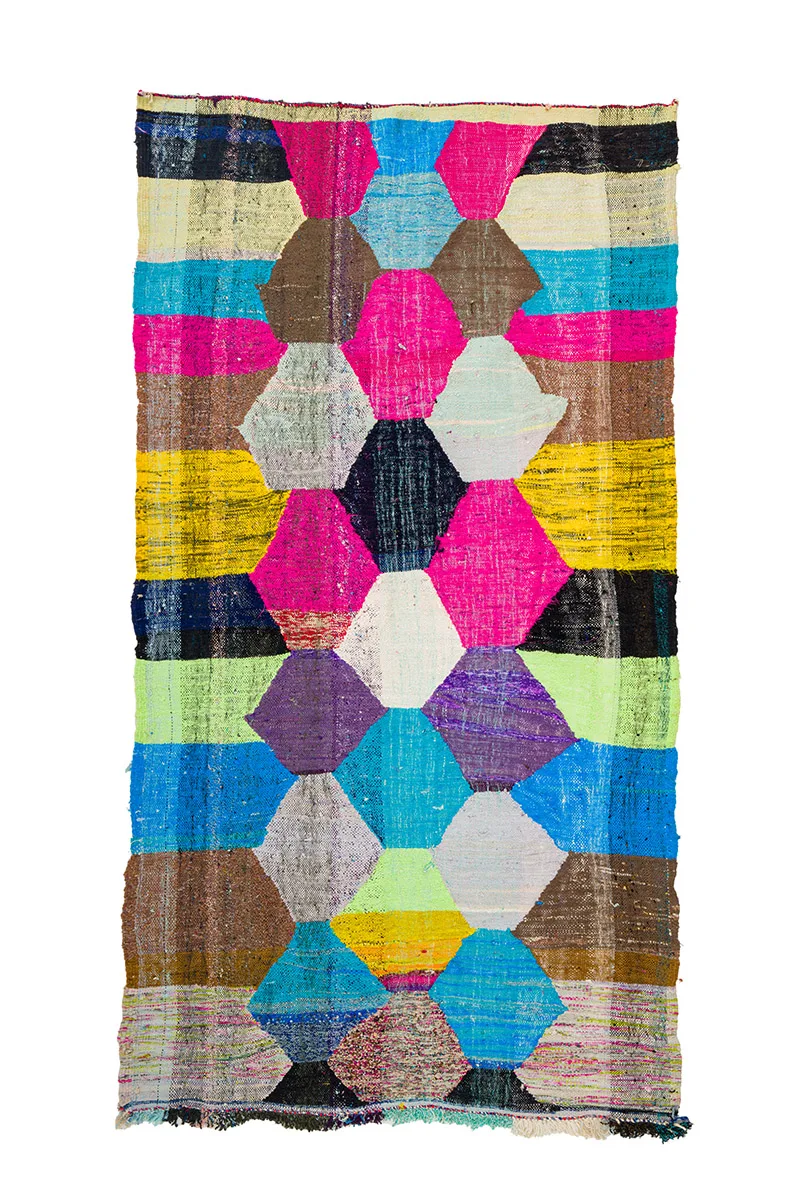 Marokkansk Boucherouite-teppe 150 x 285 cm (Størrelse: 150 x 285 cm)
