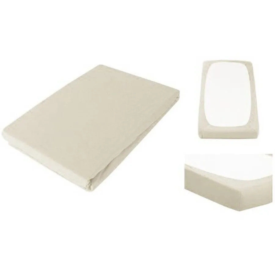 Living Home Fixleintuch Topper Premium Perlmutt Baumwolle/Kunstfaser 90 x 200 cm - Material: 97% Baumwolle, 3% Elasthan