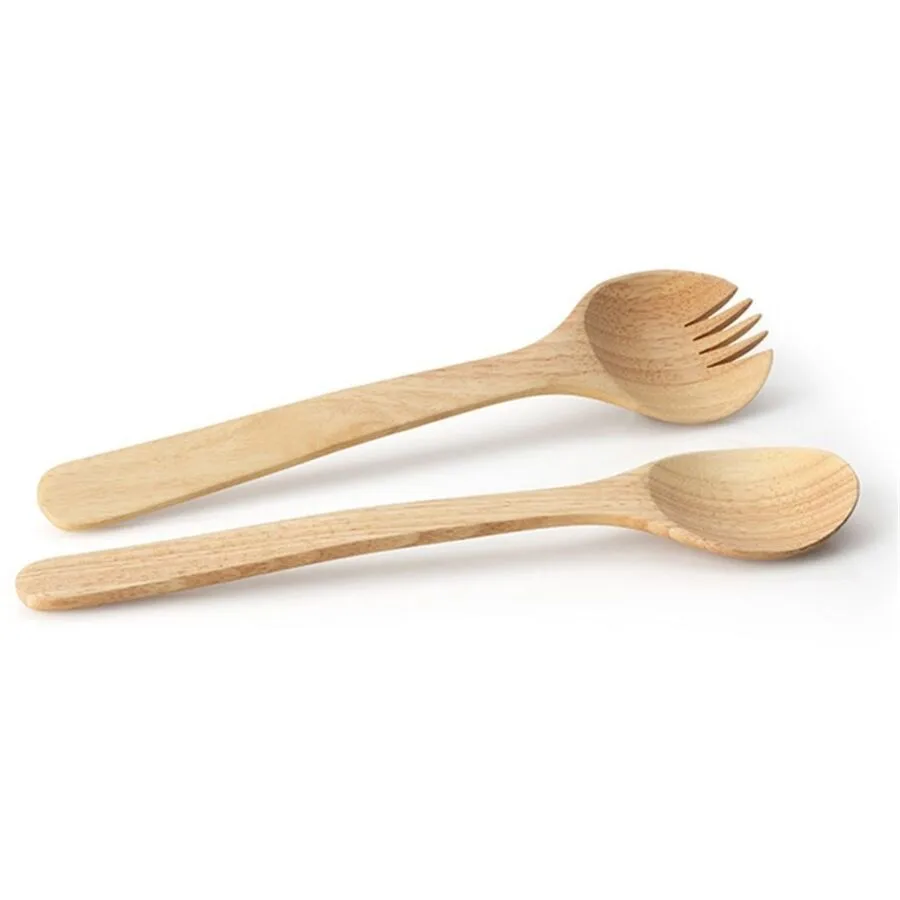 Salatbesteck Continenta Braun Gummibaum 2 Stk