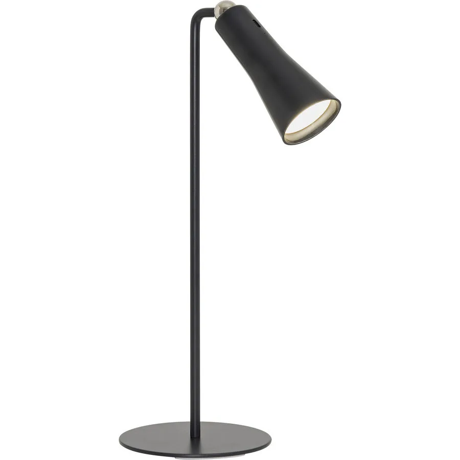 Tischlampe Banten Grau Kunststoff/Metall 12 cm 14 cm - Farbe: anthrazit - LED - Lichtfarbe: Helles Neutralweiss - Material: Metall/Kunststoff -