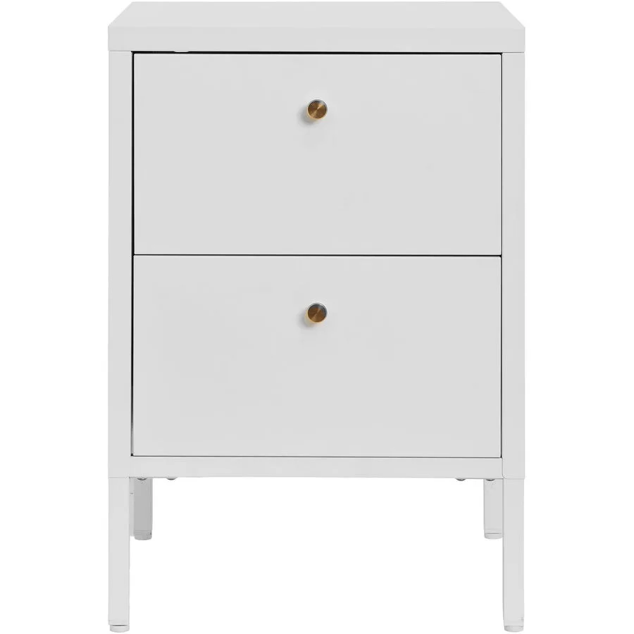 Beistelltisch Tavena Weiss Stahl 40 cm