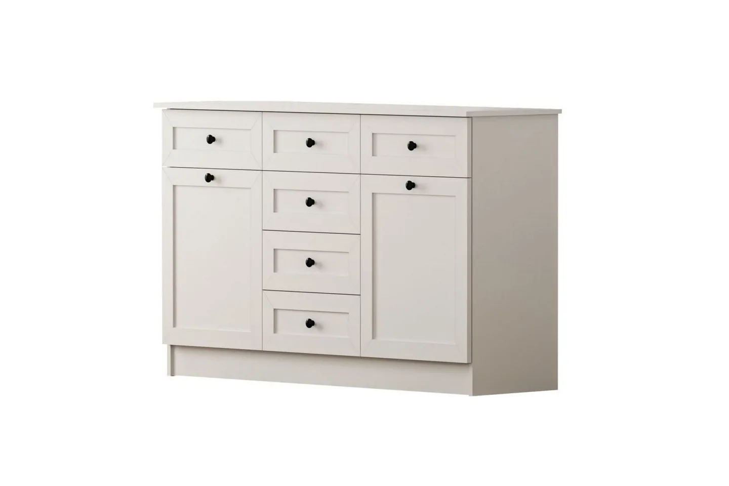 Zavira Byrå 130 cm - Matt Vit