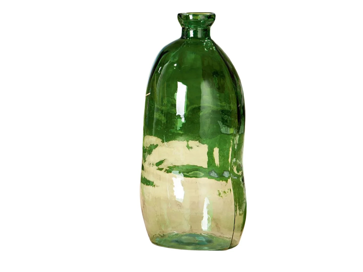 Gilde Vase Recycle Glas, Grün H: 73 cm | Schubiger Möbel