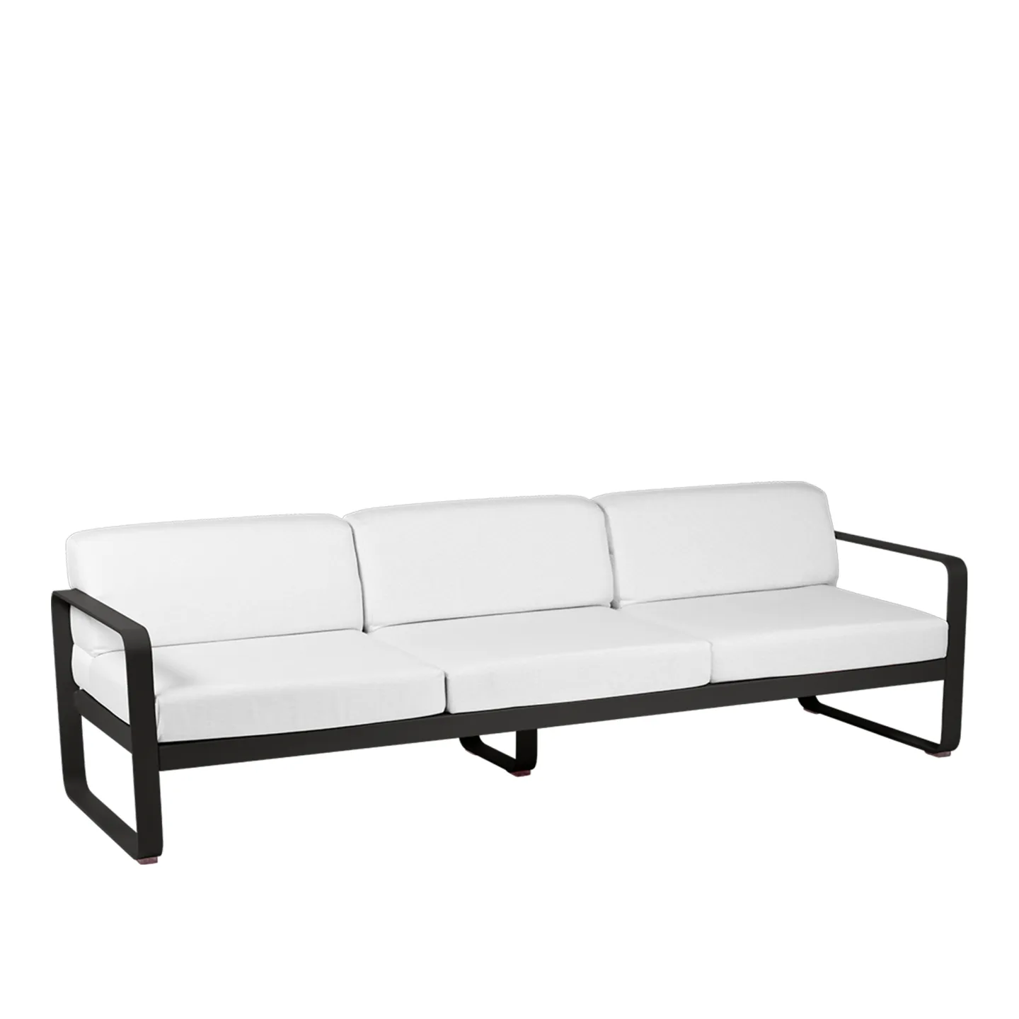 Fermob - Bellevie 3 Seater Sofa - Off-White Cushions/Liquorice - Soffor utomhus - Pagnon & Pelhaître