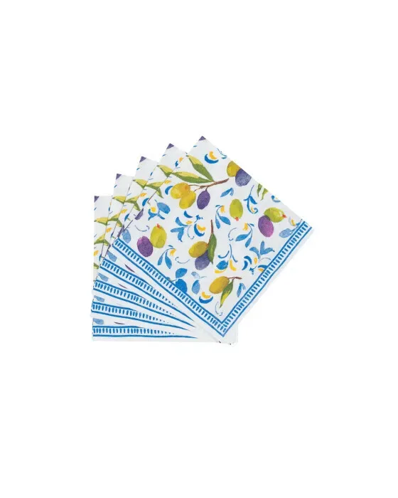Mediterranean Blue cocktailservietter 20-pak