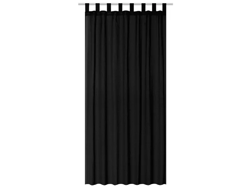 Vorhang PANAMA 140x260cm pfote / kräuselband abdunkelnd schwarz