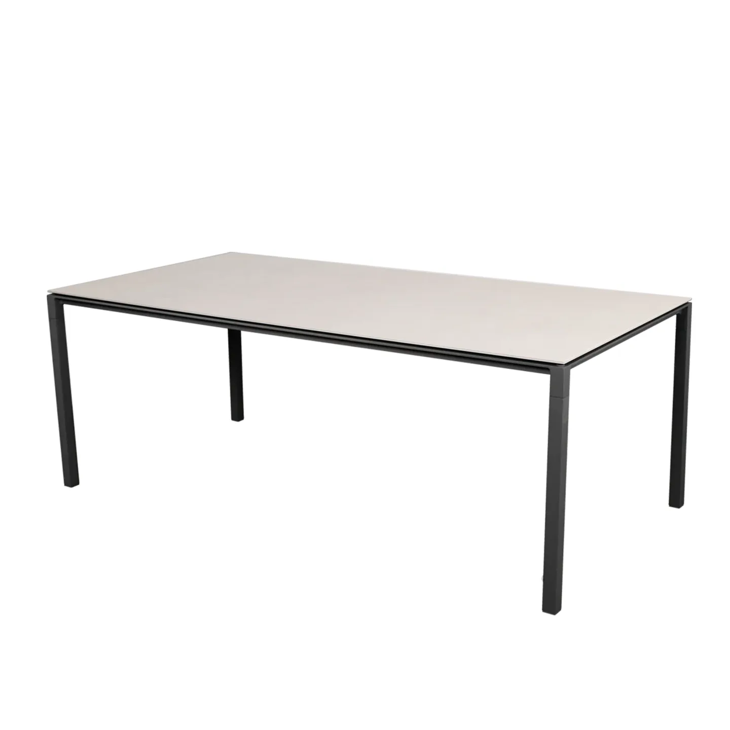 Cane-Line - Pure matbordsunderrede 280X100 cm - Lava Grey/bordsskiva 280X100 cm - Pure - Toscana sand - Matbord utomhus - Beige