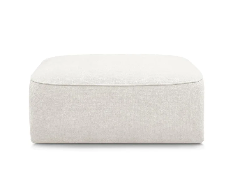 Hocker BOBOCHIC LEOPOLD 90x96x42cm stoff mit textur weiss