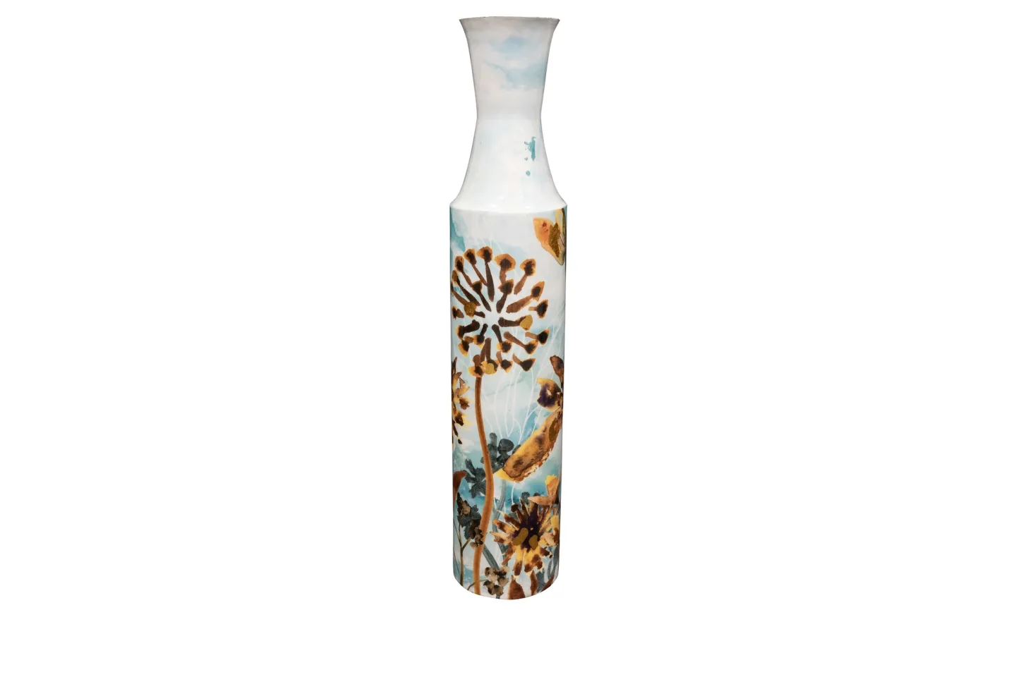 Decofinder Vase Fresia, Metall, Hellblau H: 90 cm | Schubiger Möbel