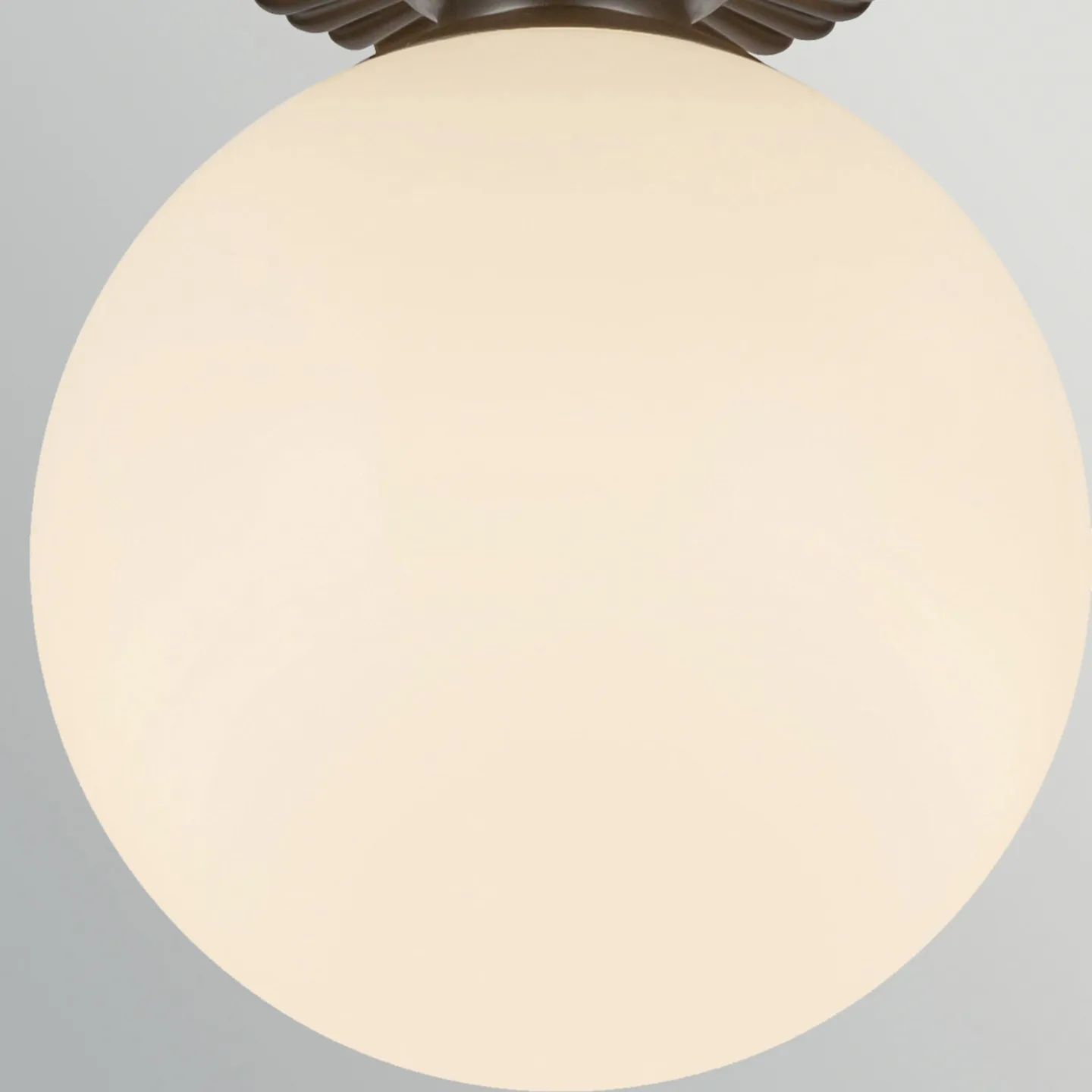 Otis Deckenlampe, schwarz/opal, Ø 20 cm, Glas IP44 - Elstead - Badezimmer - Vintage - Einflammig