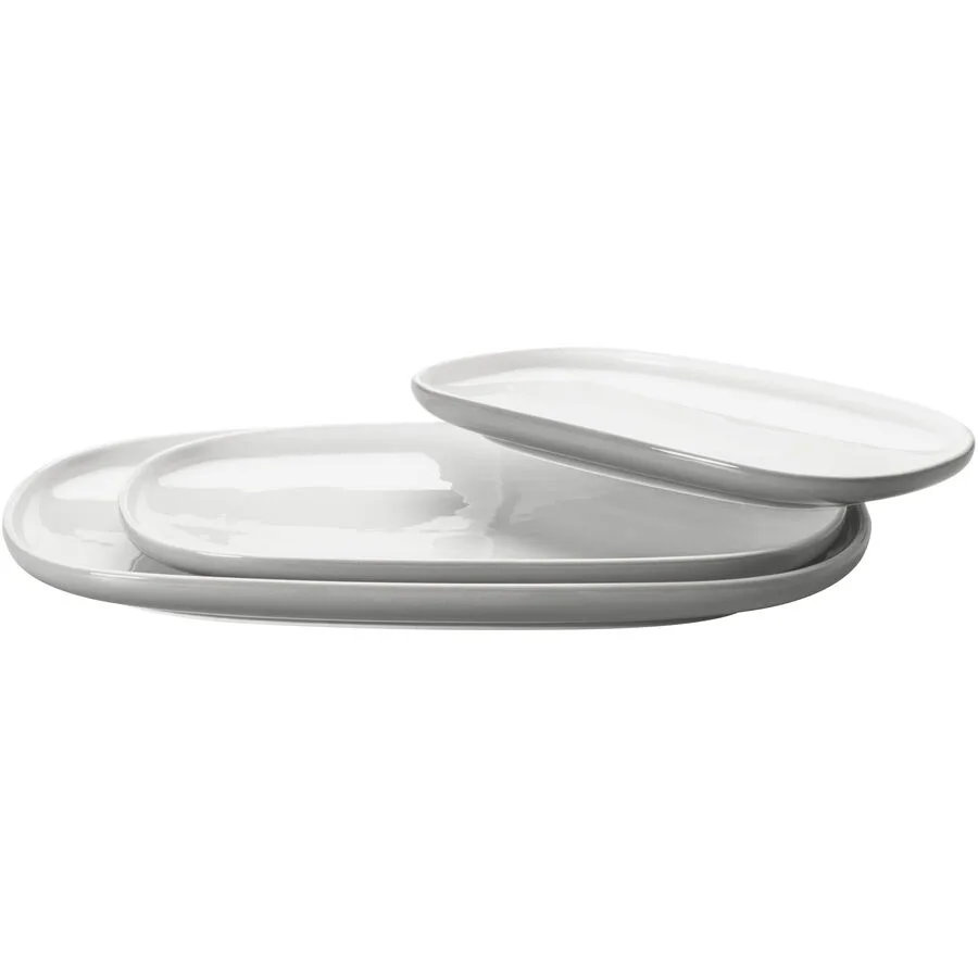 MÄSER Servierplatten-Set Isora weiss/grau Keramik 3 Stk