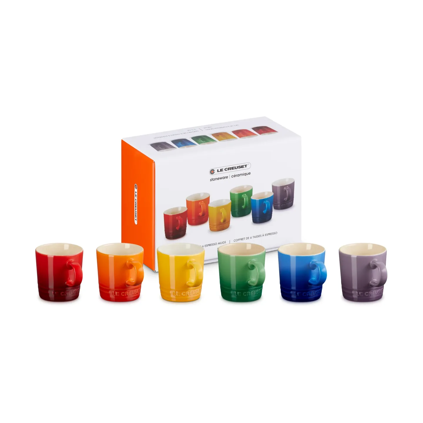 Le Creuset Signature Steinzeug Espressotasse 6-teilig Rainbow