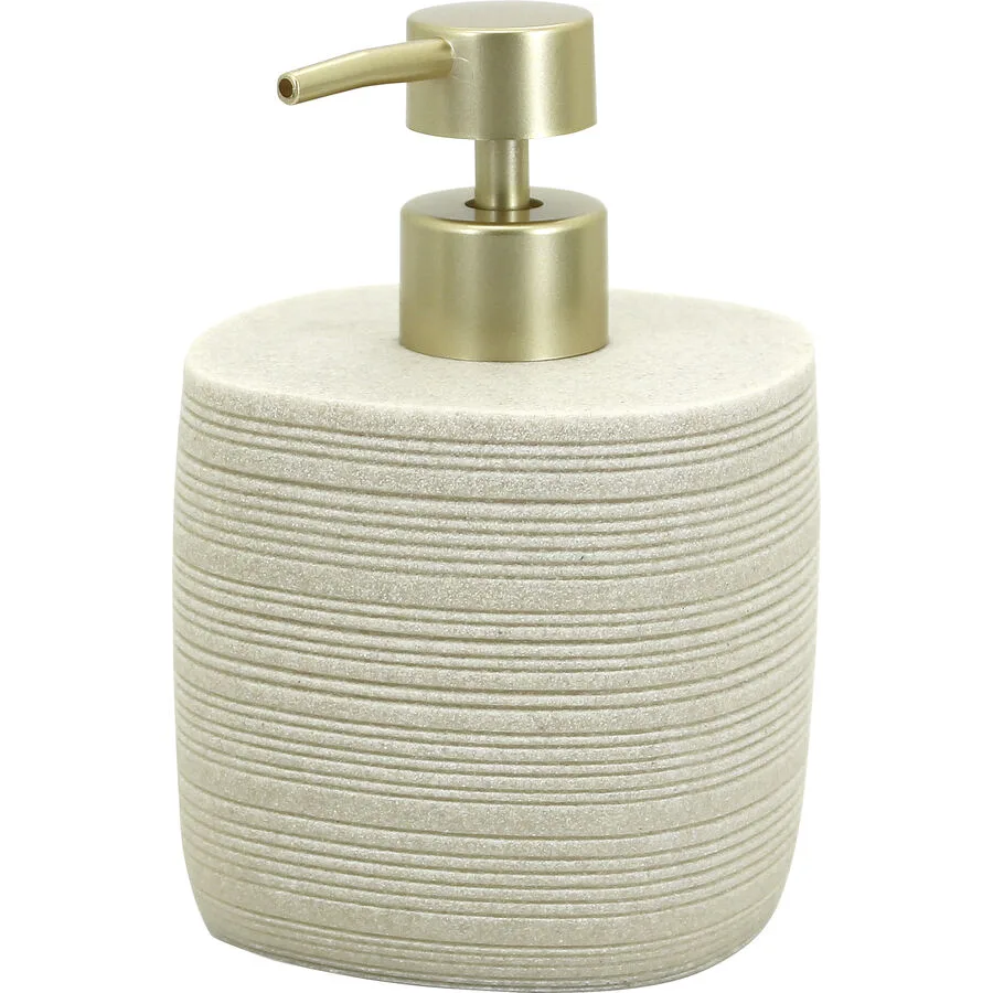 Seifenspender Suzi beige Polyresin H 14.8 B 10 cm