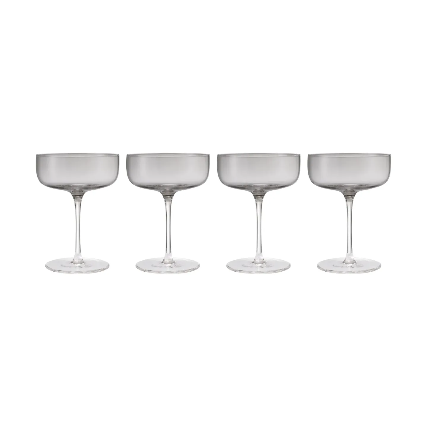 blomus Fuumi Champagnerglas Coupe 28 cl 4er-Pack Smoke-klar