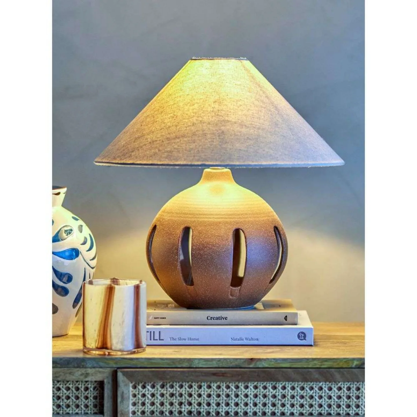 Liana Tischleuchte Brown - Bloomingville - Wohnzimmer - Stein