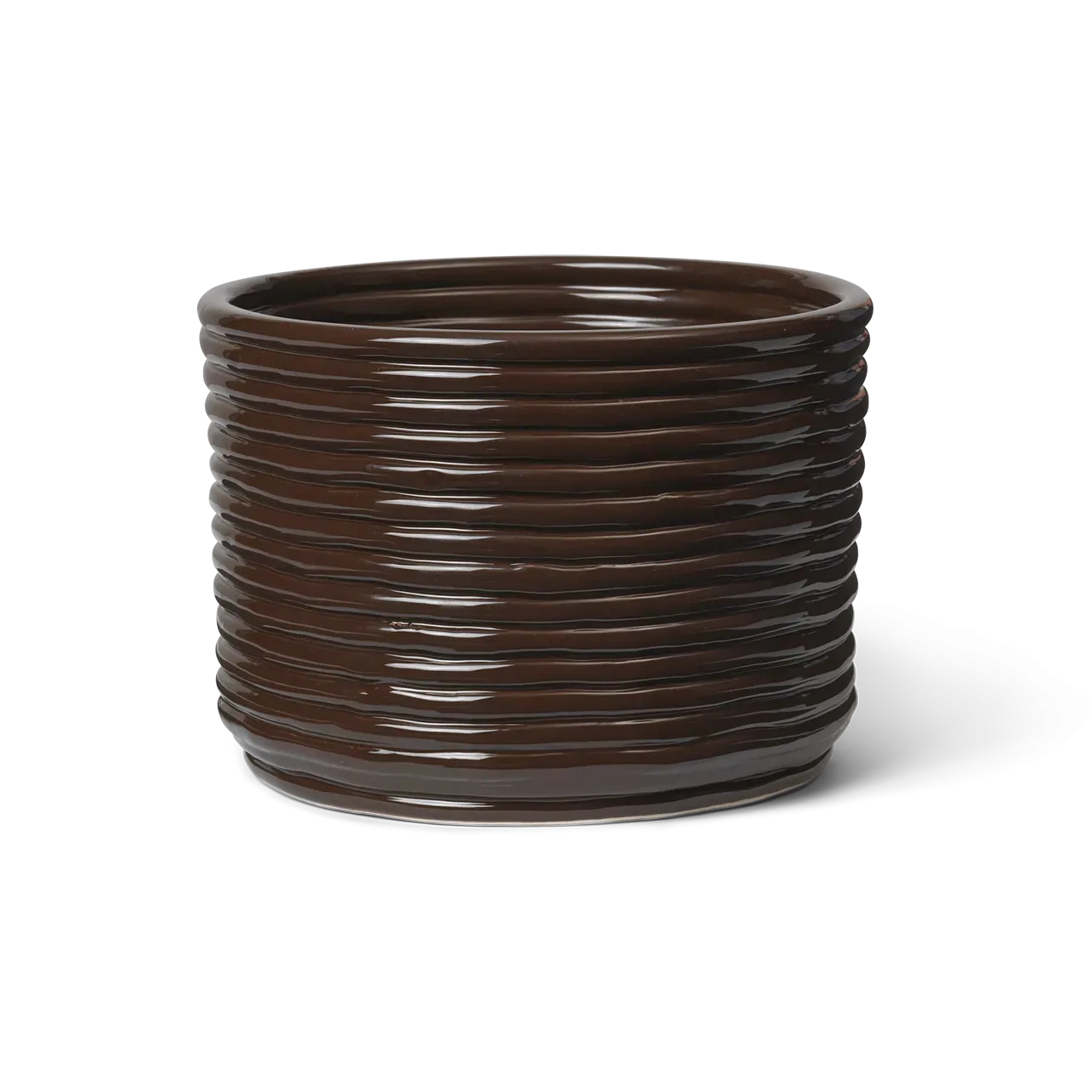 Ferm Living Corduroy Blumentopf Ø20x15 cm Carob Brown