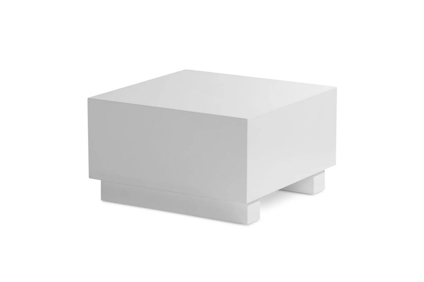 Soffbord Wohnling MONOBLOC modernt utseende, 60x60x35 cm, med släda ben Vit - Vit
