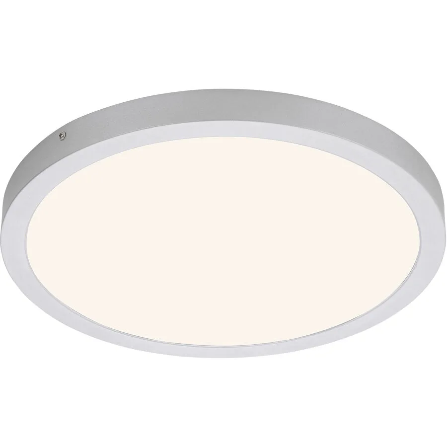 Deckenlampe Cissione Weiss/Grau Kunststoff/Metall 41 cm 3 cm - Farbe: chrom matt/weiss - LED - Lichtfarbe: Helles Neutralweiss - Material: