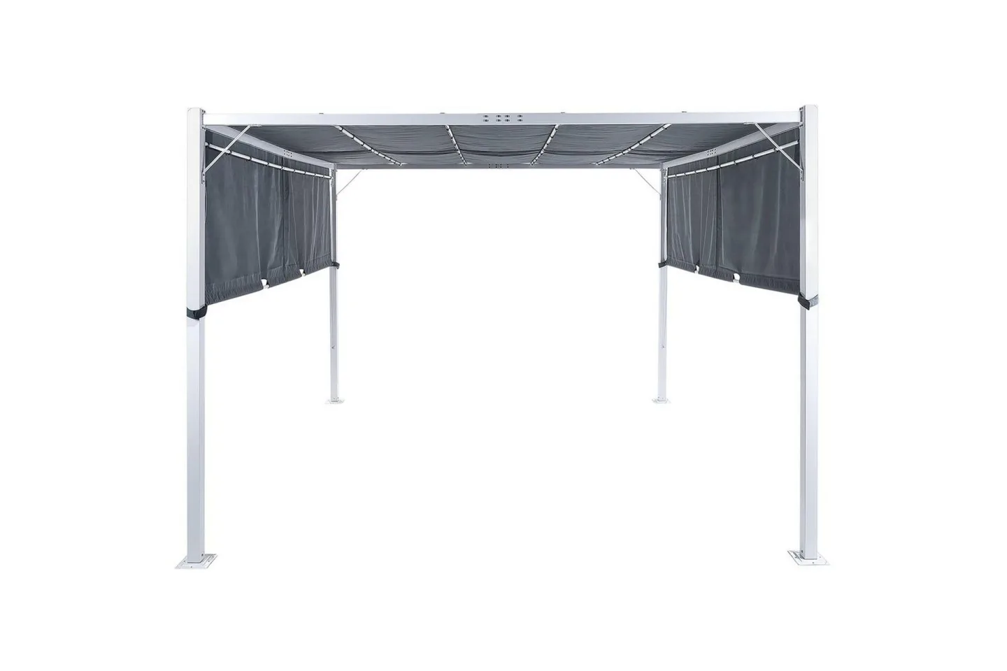 Trädgårdspergola Parga Grå/vit - Grå/vit