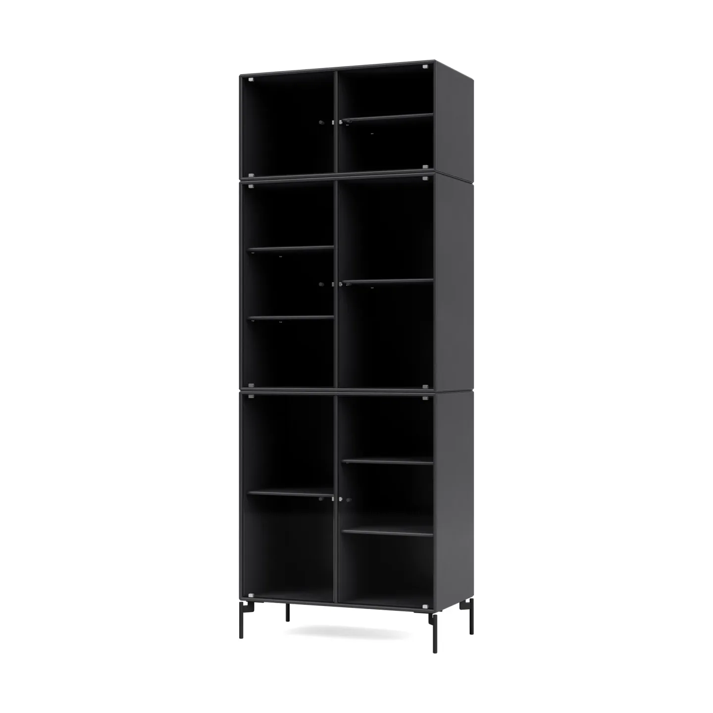 Montana Ripple IV Vitrinenschrank 69,6x187,2x38 cm Anthracite-Beine black