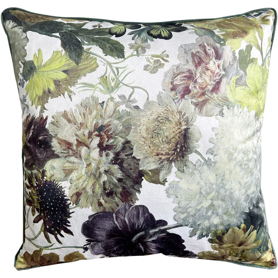 Zierkissen Flora Grün Polyester 45 cm 45 cm