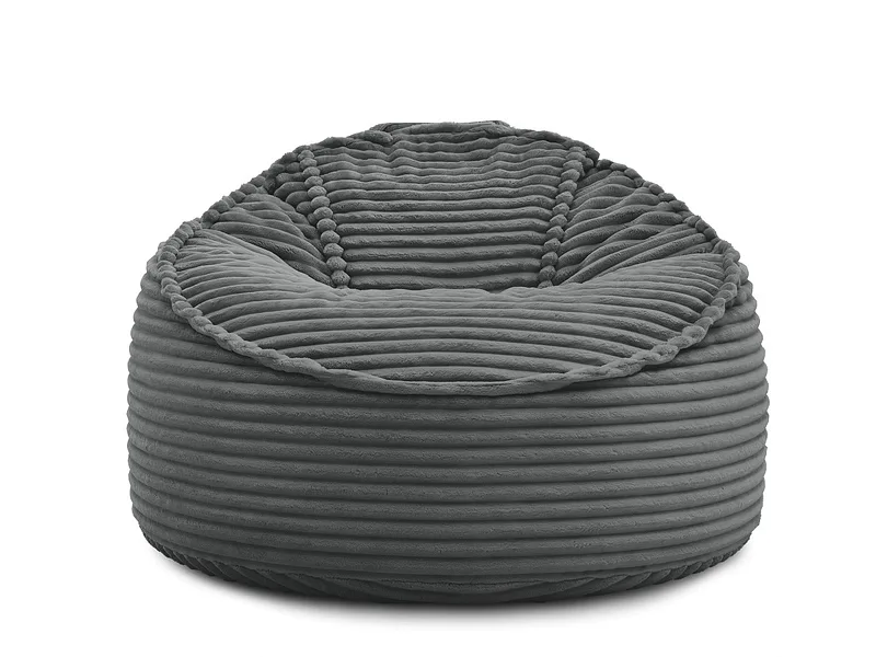 Hocker BOBOCHIC SOCRATE 106x106x79cm cord-stoff dunkelgrau