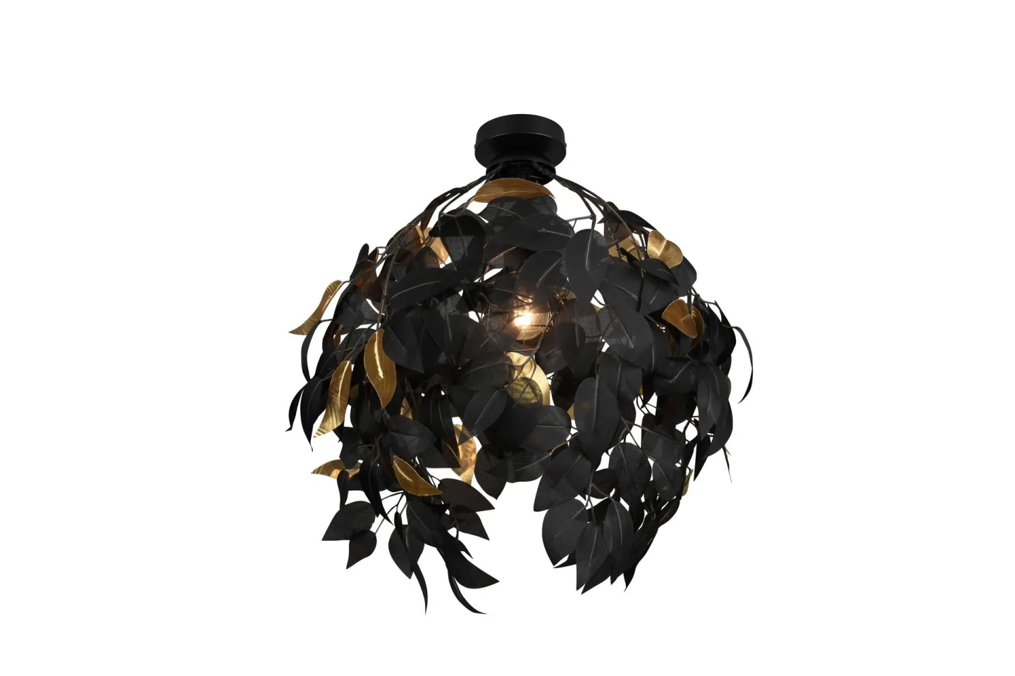 Leavy Plafond 38 cm E27 mattsvart - Matt svart