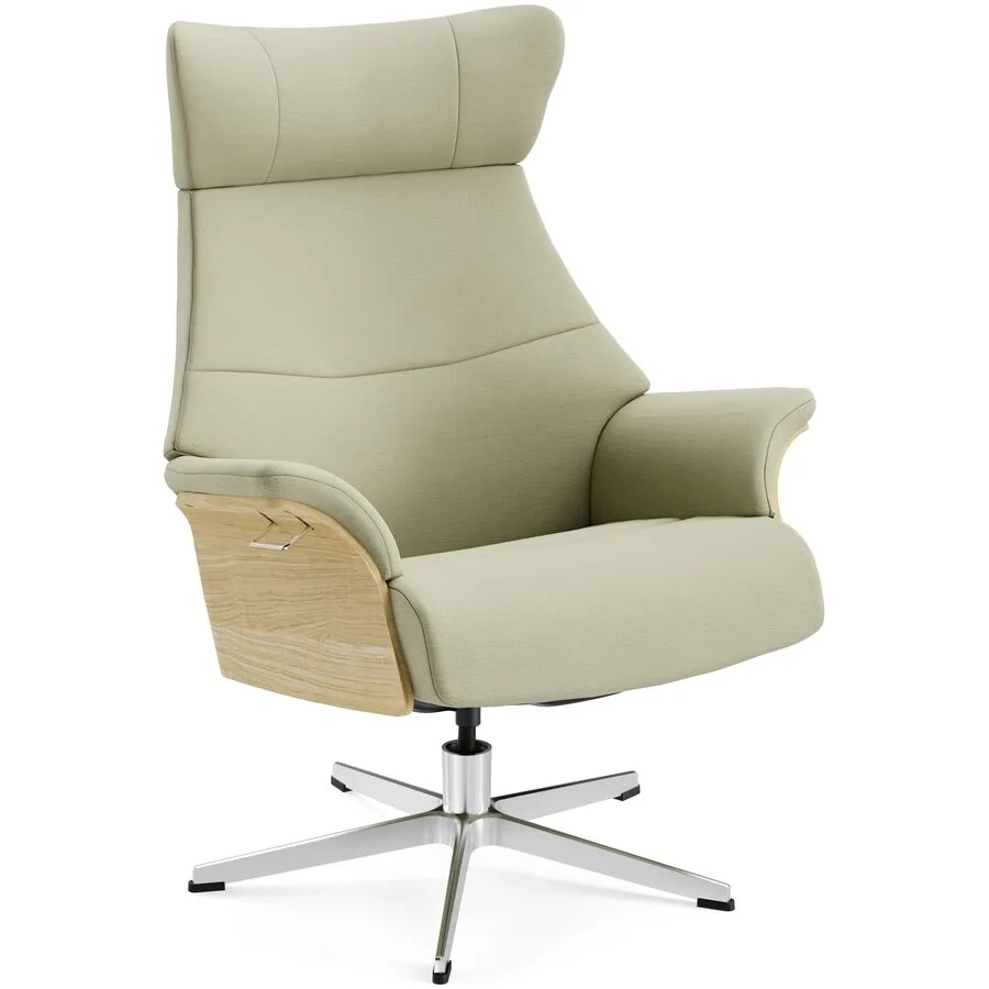 Conform Sessel Airness 17 lime Stoff, Eiche, Aluminium B 81 T 163 H 101 cm - Möbel Konfigurator: Traummöbel individuell zusammenstellen