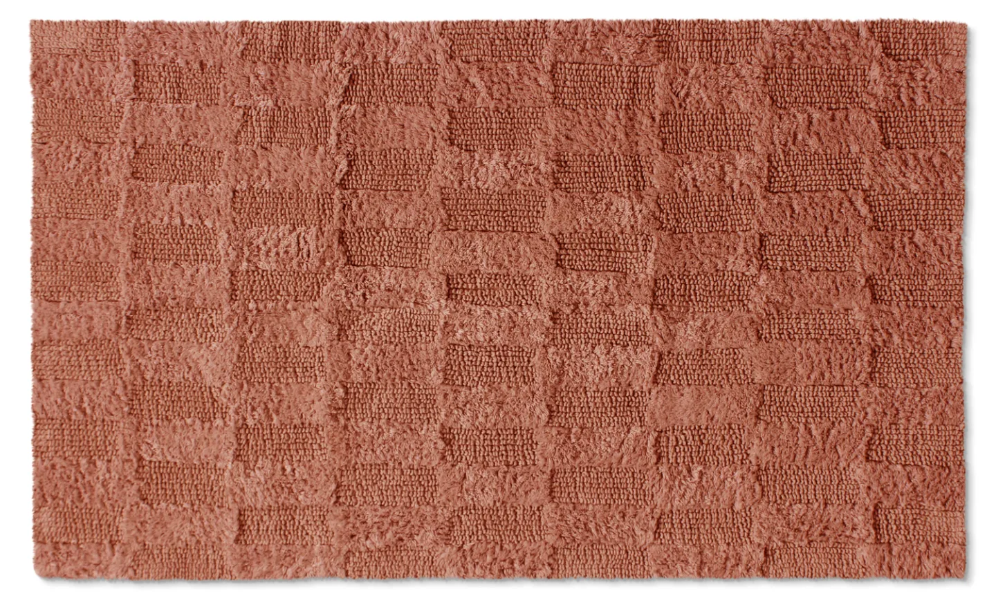 Baderomsmatte - Bevin (terracotta) (Størrelse: 70 x 120 cm)