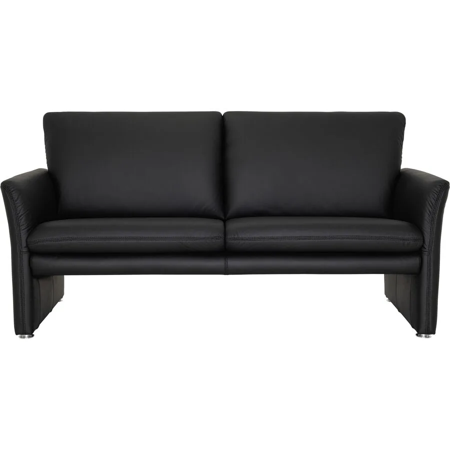 Sofa Felix Schwarz Leder 181 cm 86 cm