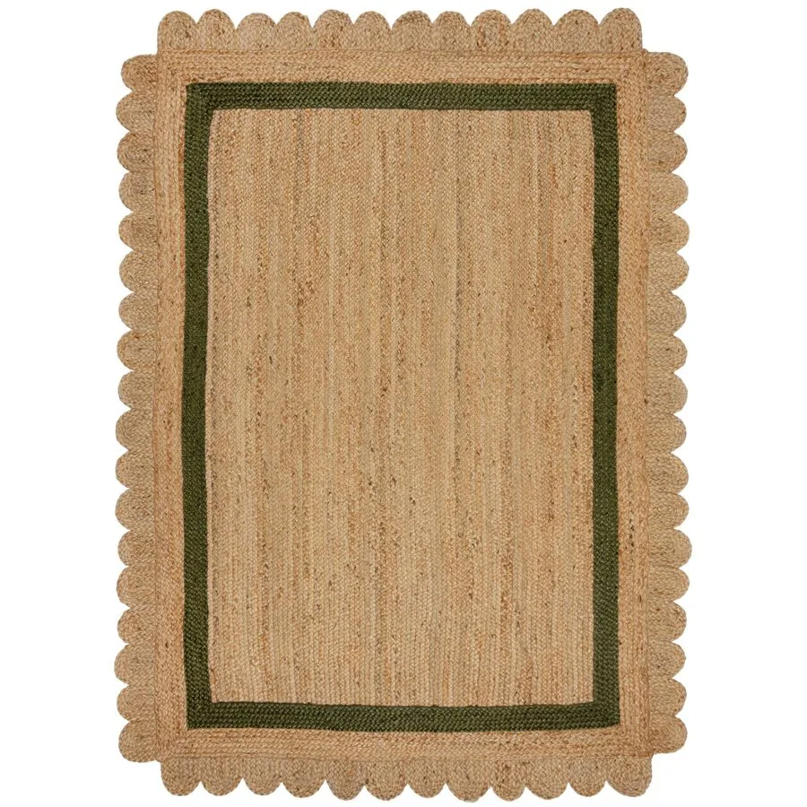 Teppich Miqta natur Symmetrie Jute 200 x 290 cm