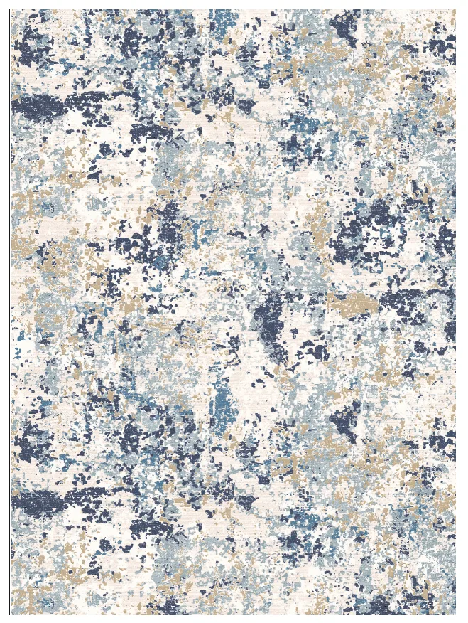 Wilton-teppe - Hiboun (blå) (Størrelse: 160 x 230 cm)