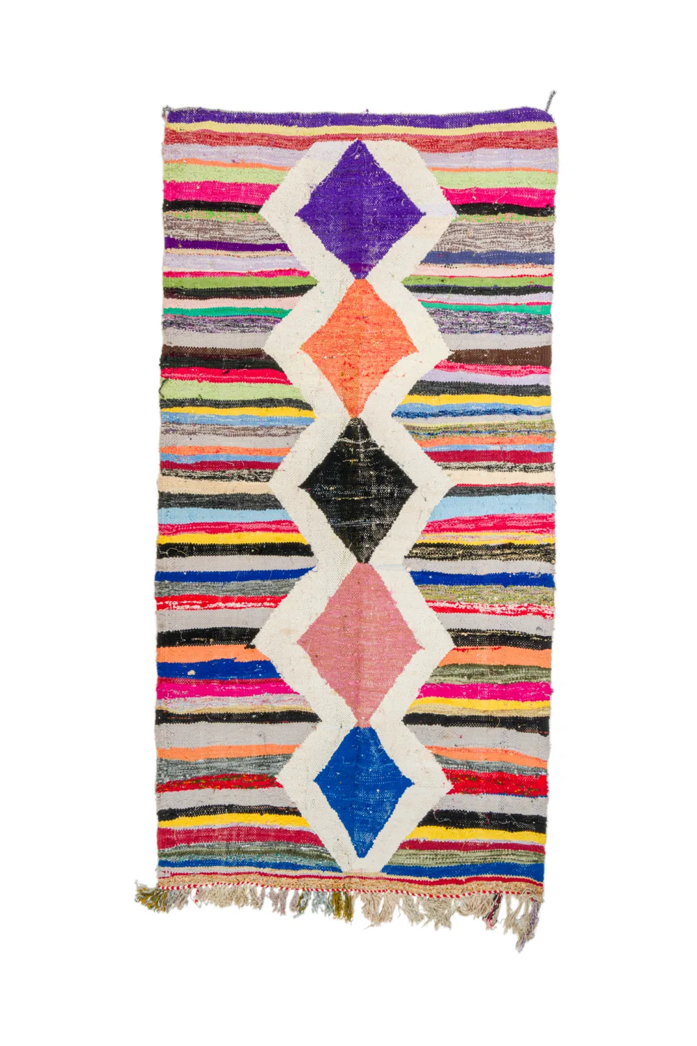 Marokkansk Boucherouite-teppe 135 x 270 cm (Størrelse: 135 x 270 cm)