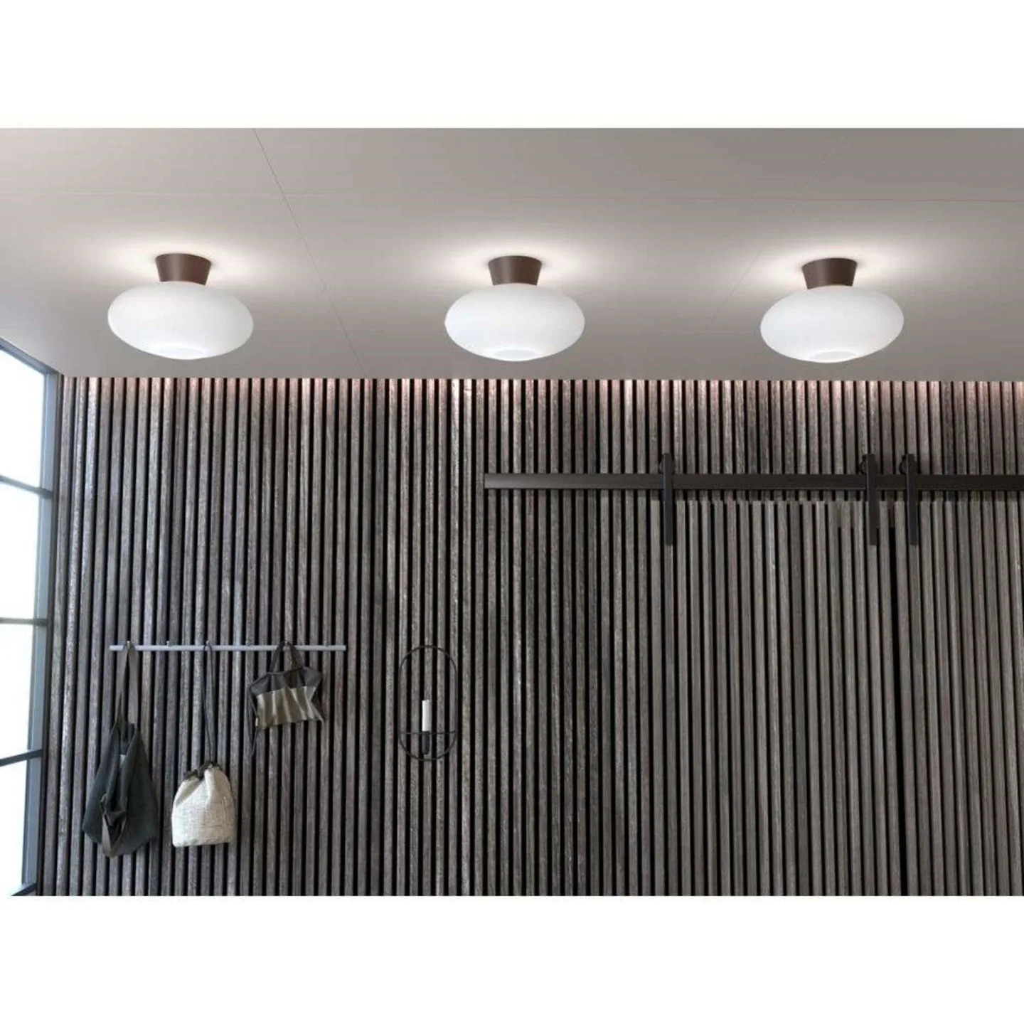 Bullo Deckenleuchte XL Ø38 Oxid/Opal - Belid - Wohnzimmer - Metall