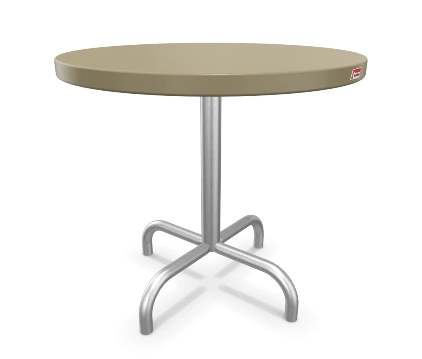 Schaffner Metall-Beistelltisch Säntis Rund Feuerverzinkt Beige | Schubiger Möbel
