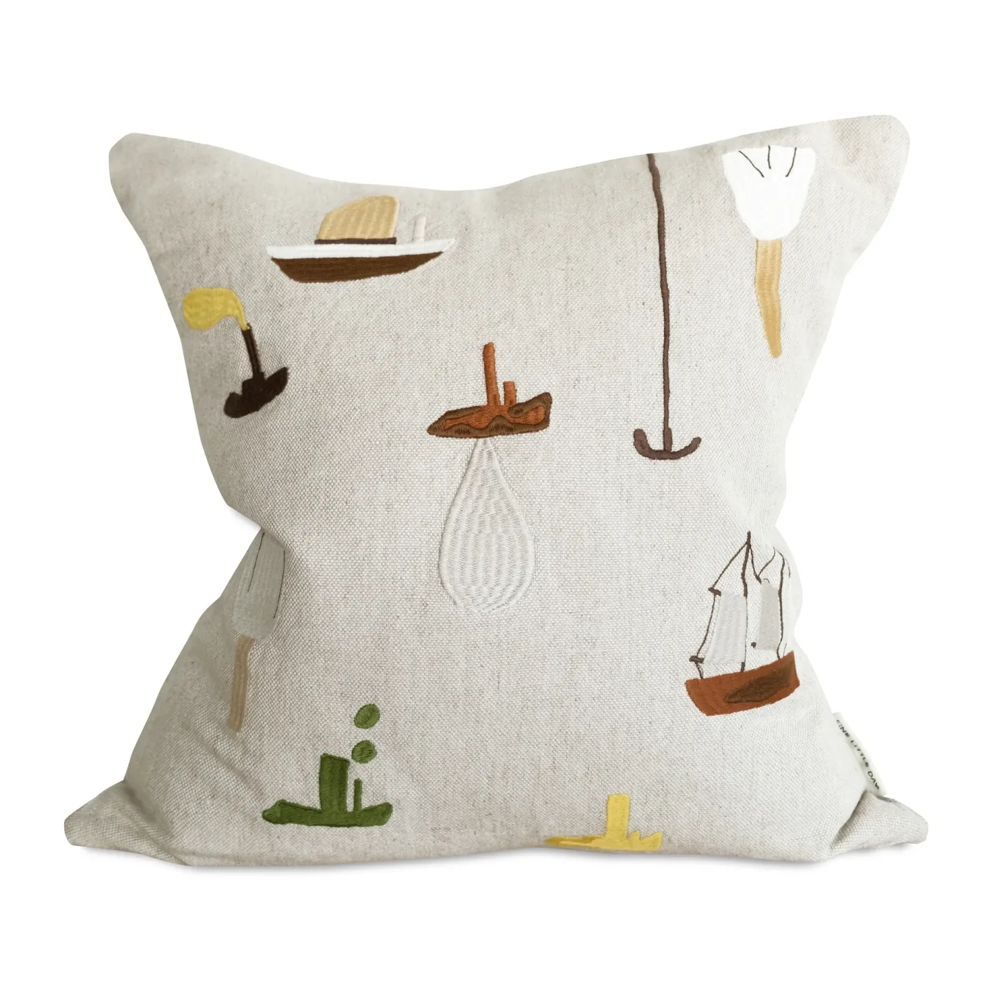 Fine Little Day Sail With Me Kissenbezug 48x48cm Grau