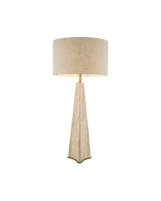 Benson Table Lamp Travertine