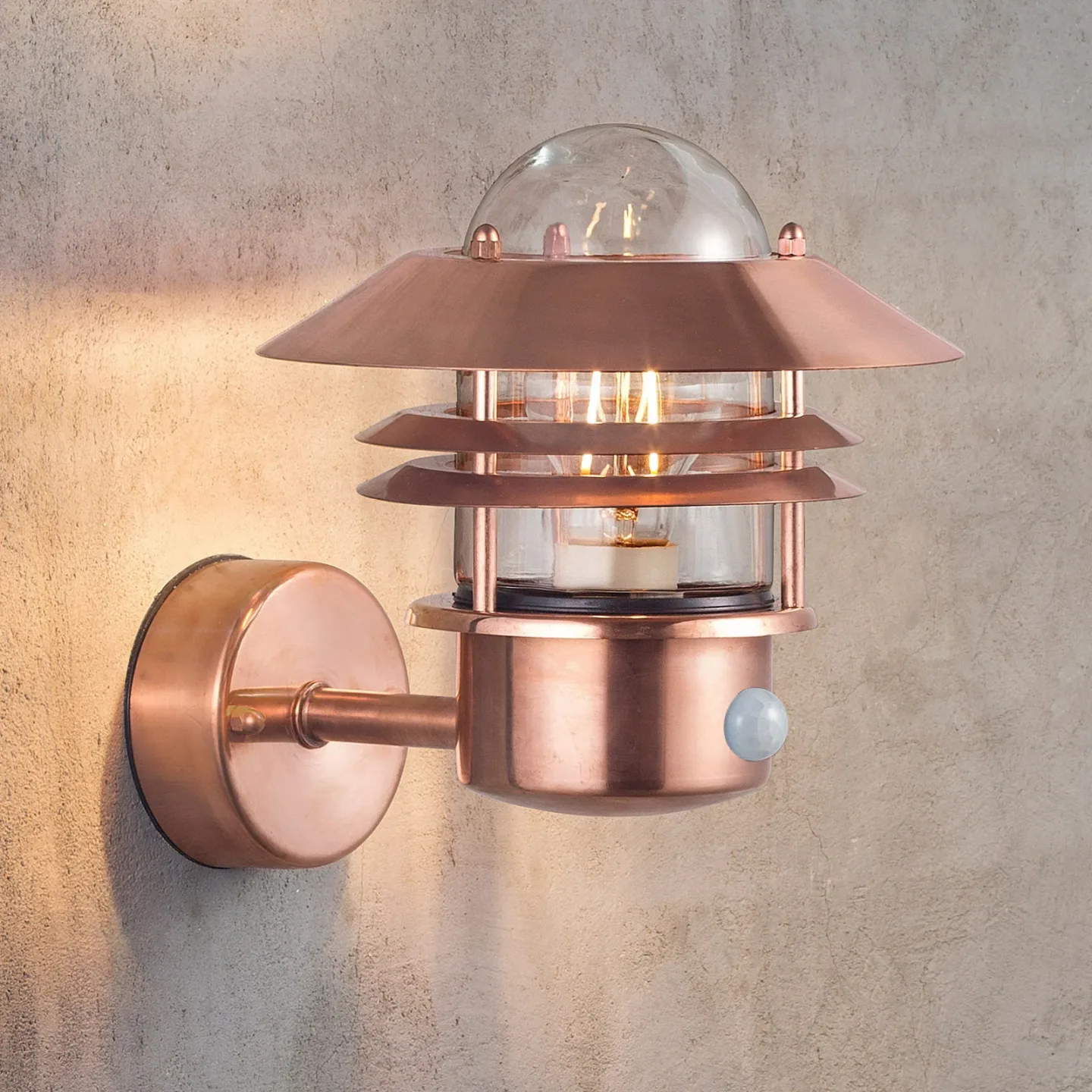 Blokhus Up Wandleuchte w/Sensor Copper - Nordlux - Modern - Glas
