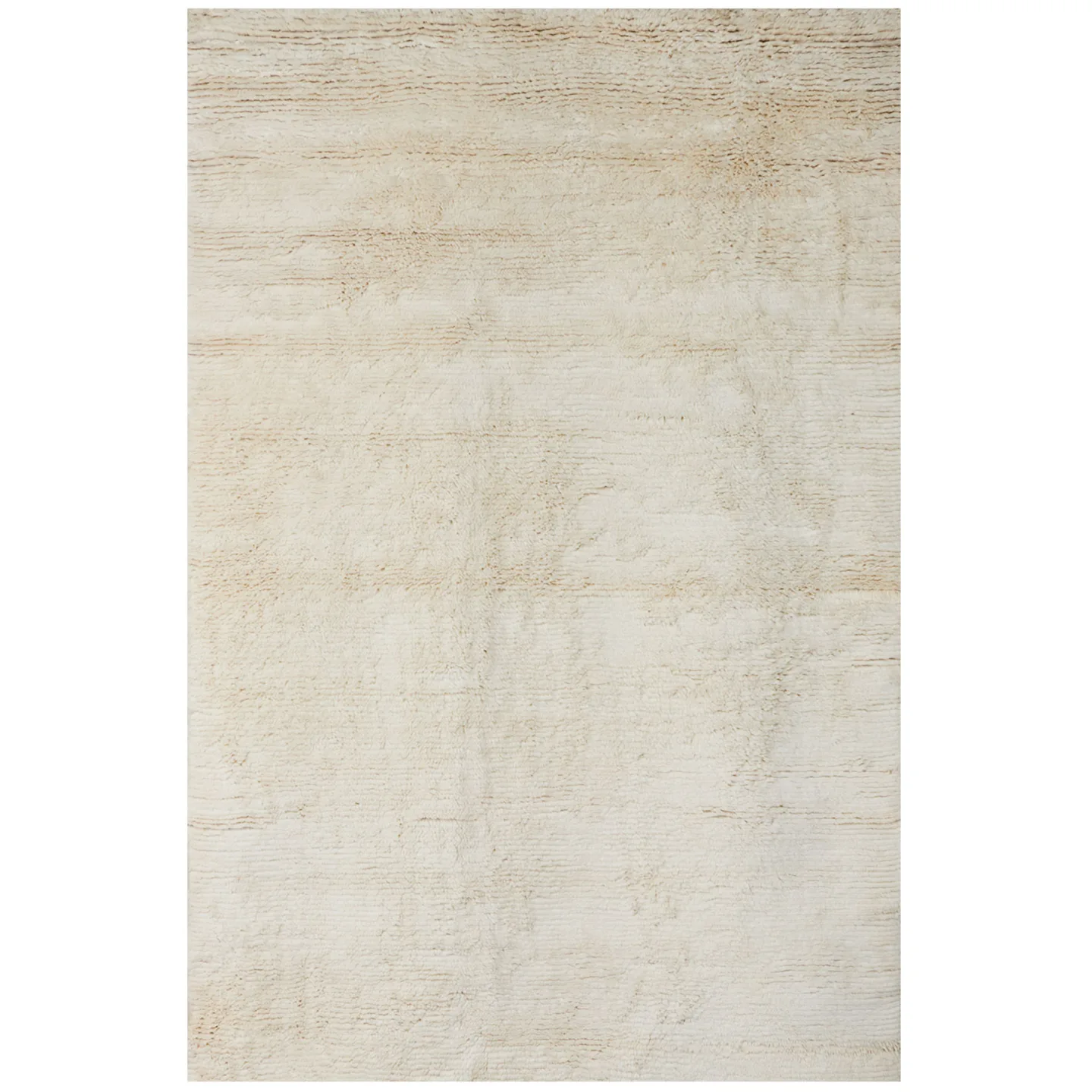 Länna - Shaggy Wool Rug 200 x 300 cm - Ullmattor - Beige,Vit