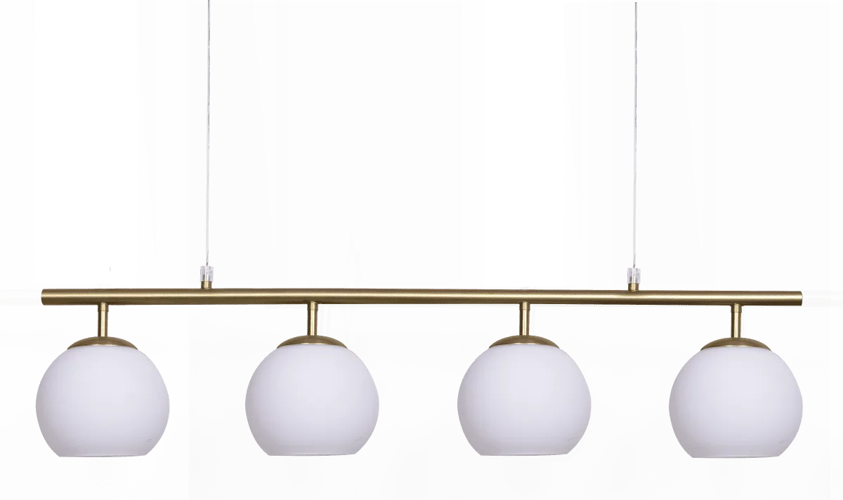 Nordic Lighting - Globi 4 78cm - Taklampa - Borstad mässing/vit