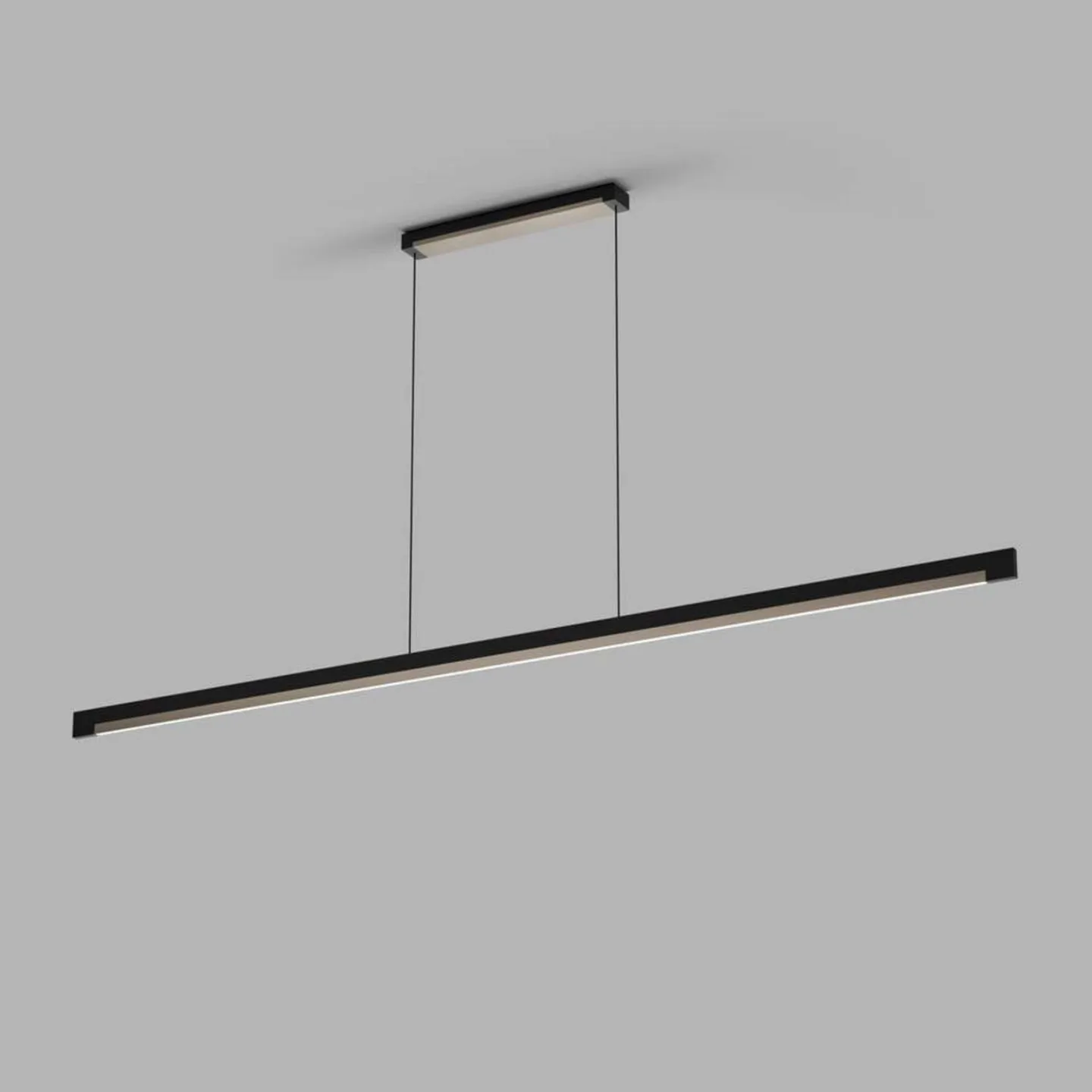 Inlay S1900 Linear Pendelleuchte, schwarz/alu - Light-Point - Esszimmer - Aluminium
