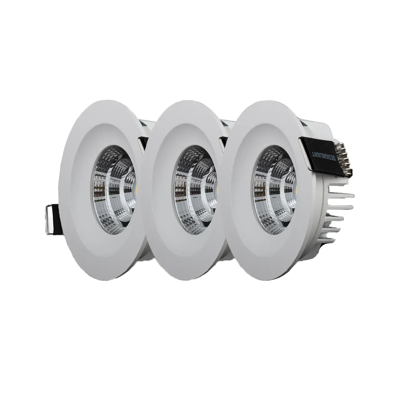 Designlight Designlight Downlight fest inklusive Treiber und Kabelage 3er-Pack Weiß