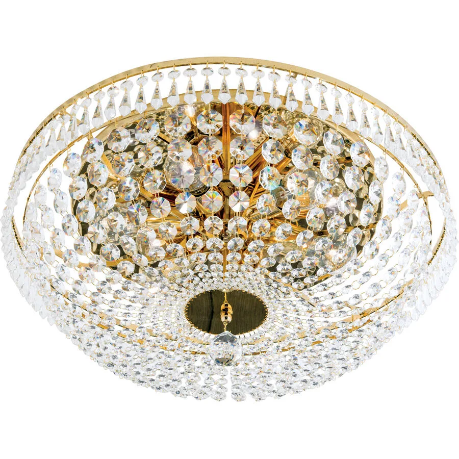 Briamond Deckenlampe Sheraton Gold Kristall/Messing 55 cm 22 cm - Material: Messing/Kristall