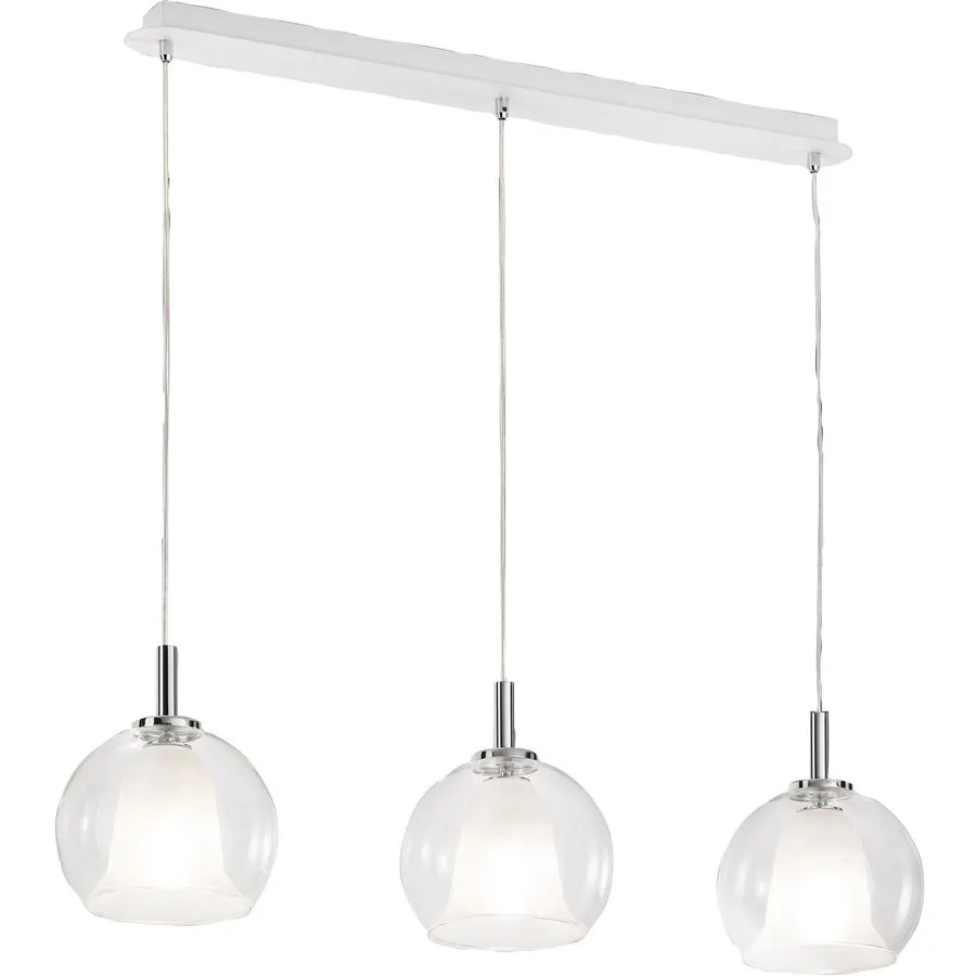 Pendellampe Aby Transparent Glas/Metall 83 cm 26 cm Höhenverstellbar (manuell) - Material: Metall/Glas